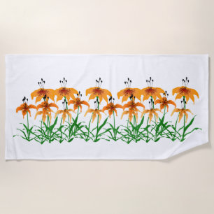 Tiger Lily Beach Towel
