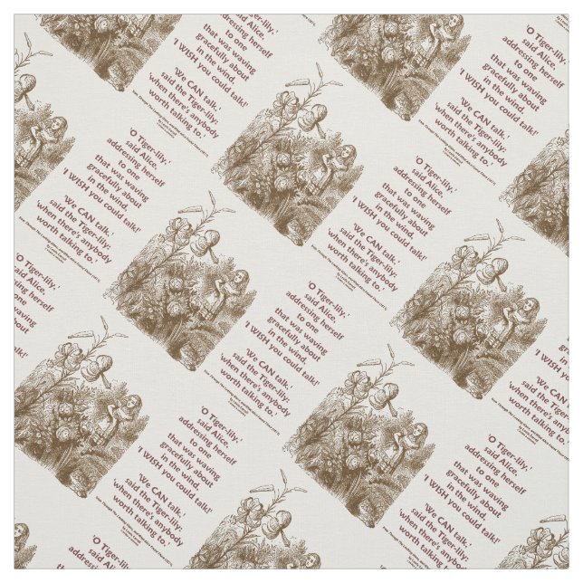 Tiger-Lily Can Talk Worth Talking To Wonderland Fabric (Swatch)