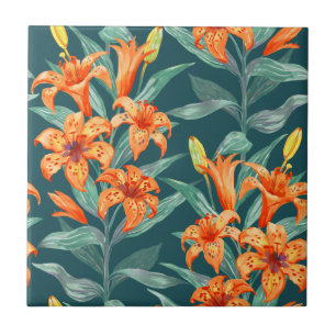 Tiger Lily Ceramic Tile