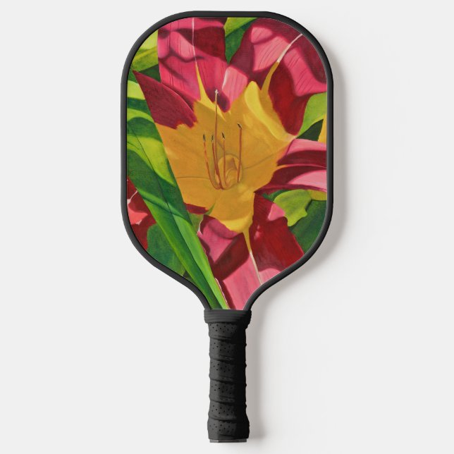 Tiger Lily Floral Pickleball Paddle (Front)
