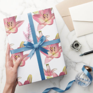 Tiger Lily Flower Wrapping Paper