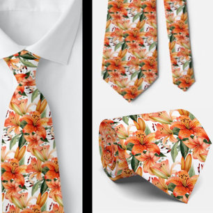 Tiger Lily Orange Stargazer Lily Lilies Tie