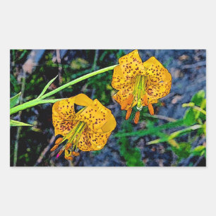 Tiger Lily Rectangular Sticker