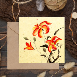 Tiger Lily - red Card