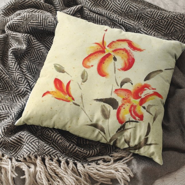 Tiger Lily - red Cushion (Creator Uploaded)