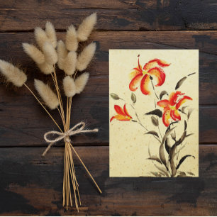 Tiger Lily - red Postcard