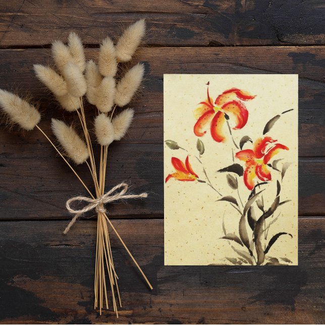 Tiger Lily - red Postcard (Creator Uploaded)