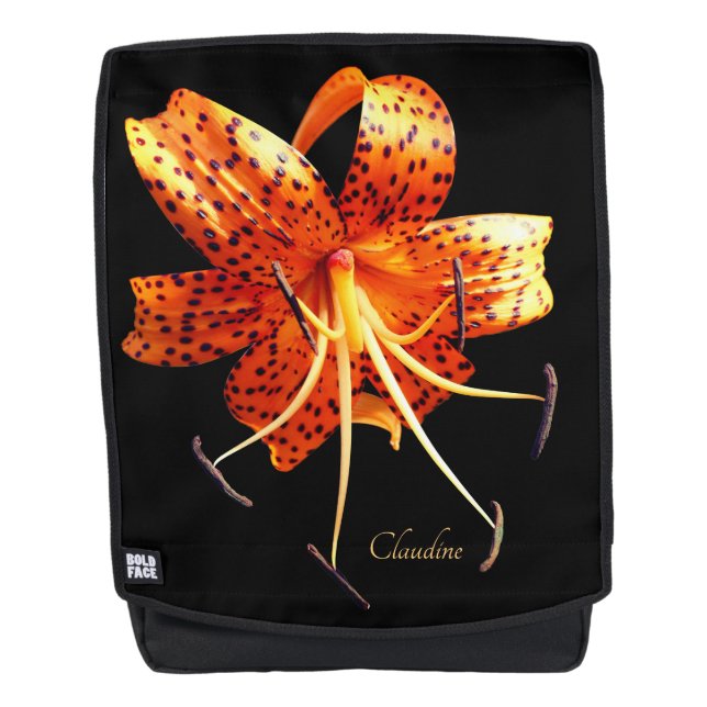 Tiger Lily Rugged Backpack Adult + Face (Front)