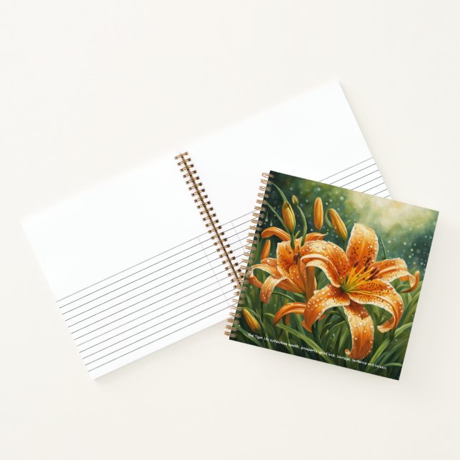 Tiger Lily Symbolism Notebook (Inside)