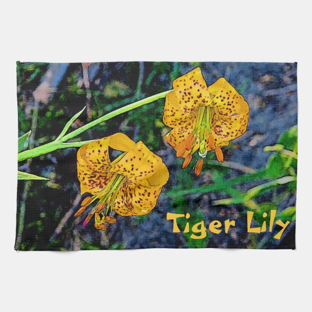 Tiger Lily Tea Towel (Horizontal)