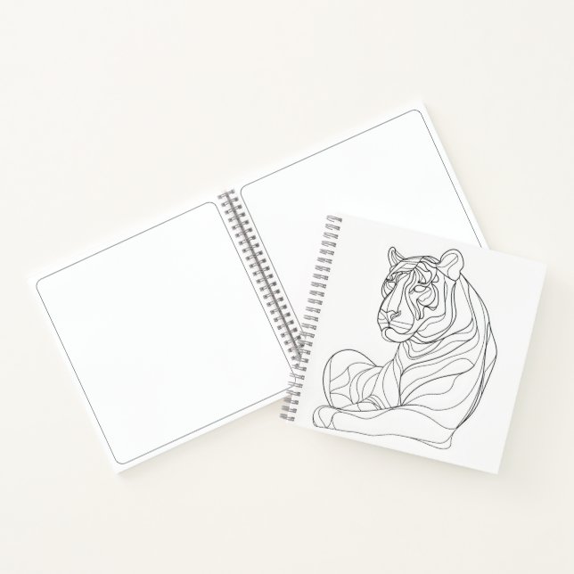 Tiger Line Art Notebook (Inside)