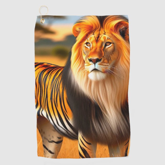 Tiger/Lion Golf Towel (Front)
