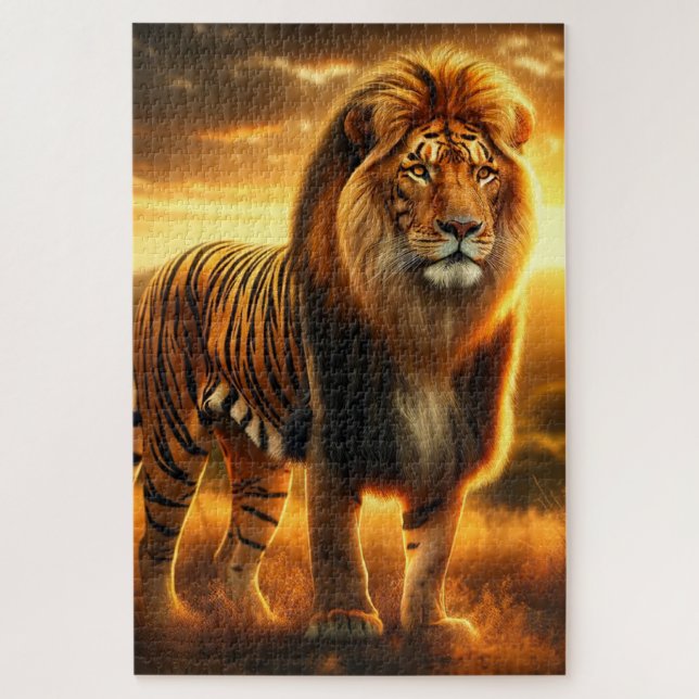Tiger Lion Jigsaw Puzzle (Vertical)