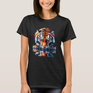 Tiger looking at Reflection in Water T-Shirt