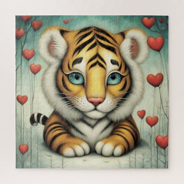 Tiger Love 2 Jigsaw Puzzle (Vertical)