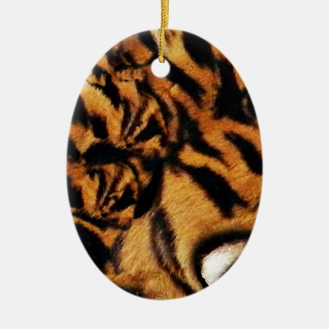 Tiger Love_ Ceramic Tree Decoration (Front)