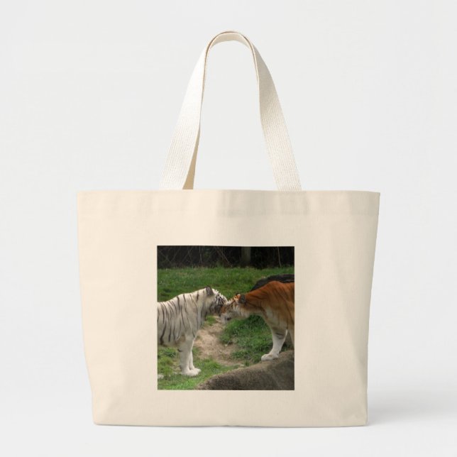 Tiger Love Large Tote Bag (Front)