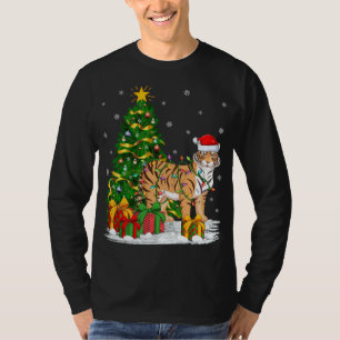 Tiger Lover Xmas Family Matching Santa Funny Tiger T-Shirt