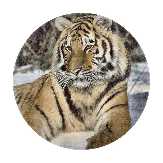 Tiger Lovers Art Cutting Board (Front)