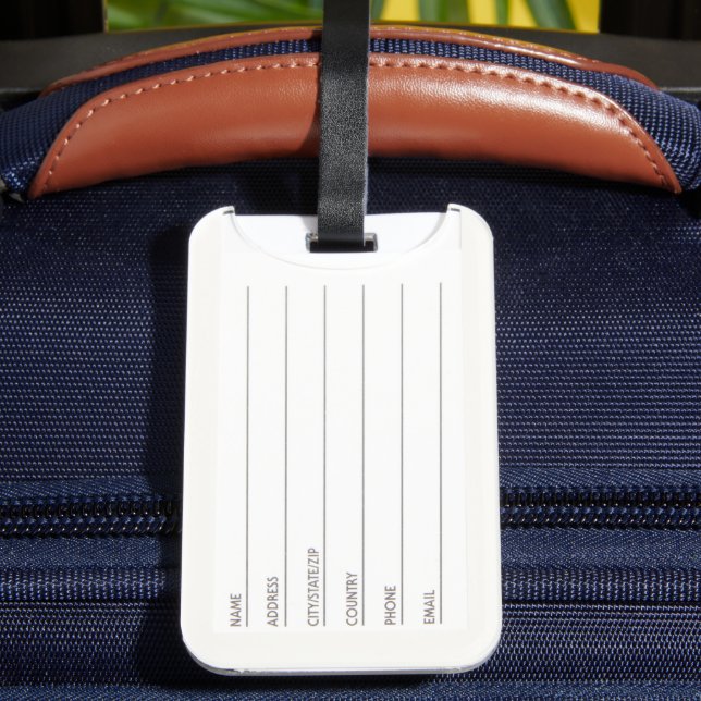 Tiger Luggage Tag (Back Insitu 2)
