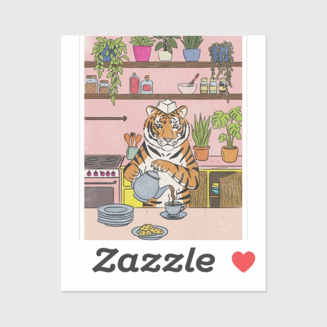 Tiger Making Tea (Sheet)