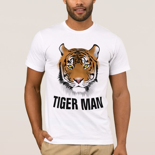 TIGER MAN MEN'S T-Shirts & Workout Gym Shirts (Front)