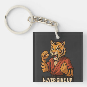 Tiger Martial Arts - Never Give up motivational  Key Ring