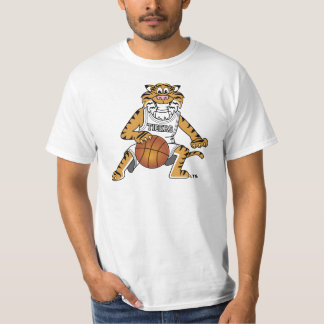 Tiger Mascot Playing Basketball T-Shirt