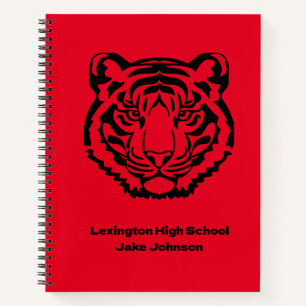 Tiger Mascot Themed Personalised Notebook
