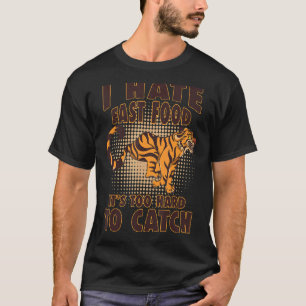 Tiger  Meme Big Cat Wild Animal Retro Fast Food T-Shirt