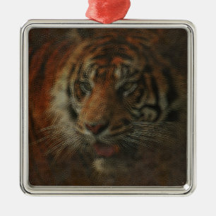 Tiger Metal Ornament