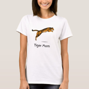 Tiger Mom Tshirt - Modern Leaping Tiger