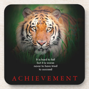 Tiger Motivational Achievement Coaster