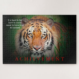 Tiger Motivational Achievement Jigsaw Puzzle
