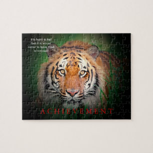 Tiger Motivational Achievement Jigsaw Puzzle