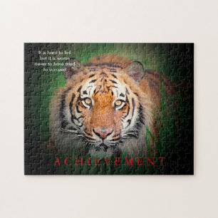 Tiger Motivational Achievement Jigsaw Puzzle