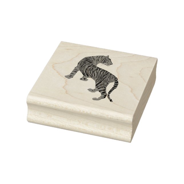 Tiger  Moving , Big Cat  Art Stamp (Stamp)