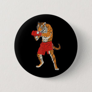 Tiger Muay Thai Kickboxer MMA Kickboxing Martial 6 Cm Round Badge