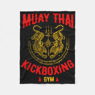 Tiger Muay Thai Kickboxing Gym Mma Training Gift _ Fleece Blanket