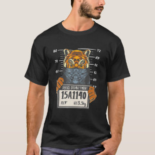 Tiger Mugshot Animal Wildlife Big Cat Tiger T-Shirt