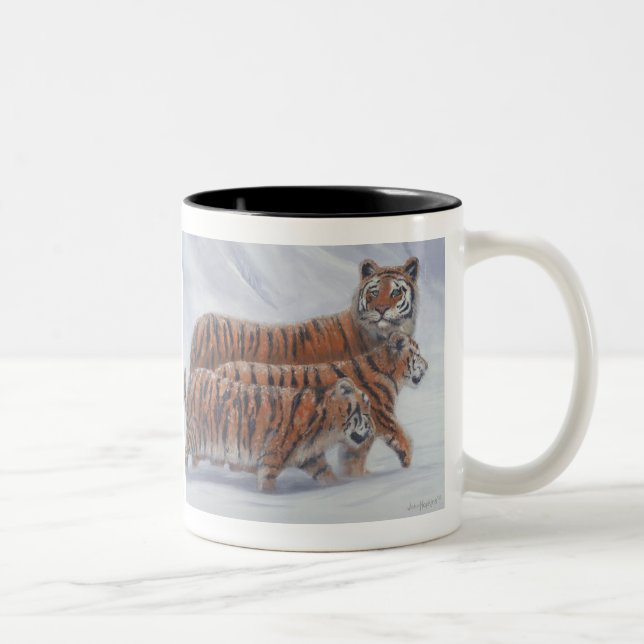 Tiger Mum & Cubs Coffee Mug (Right)