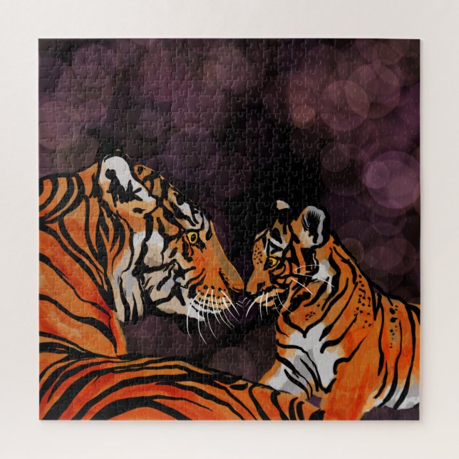 Tiger mum jigsaw puzzle (Vertical)