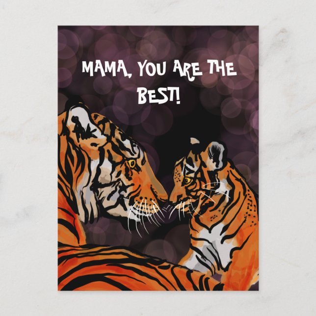 Tiger mum postcard (Front)