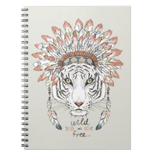 Tiger Native American Indian Chief Notebook