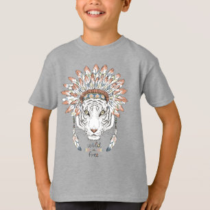 Tiger Native American Indian Chief T-Shirt