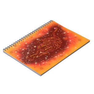 Tiger Notebook Running At Galaxy Starry Night