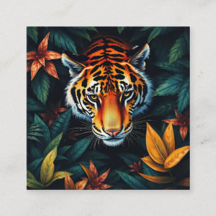 “Tiger of Mine” – Colourful Tiger Portrait Enclosure Card