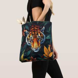 “Tiger of Mine” – Colourful Tiger Portrait Tote Bag