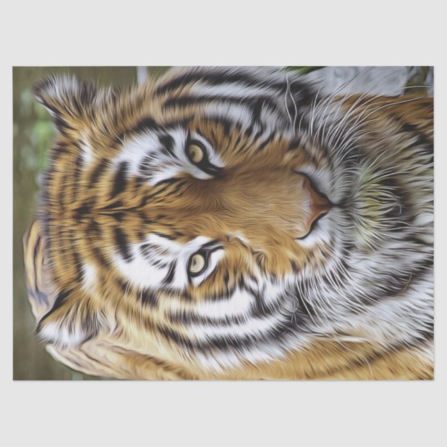 Tiger Oil Painting Tissue Paper (Front)