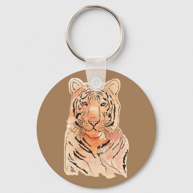 Tiger on a Keychain / Lanyard (Front)